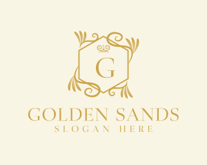 Golden Ornate Decor logo design