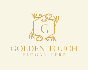 Golden Ornate Decor logo design