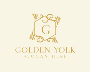 Golden Ornate Decor logo design