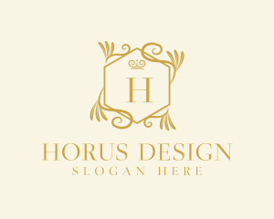 Golden Ornate Decor logo design