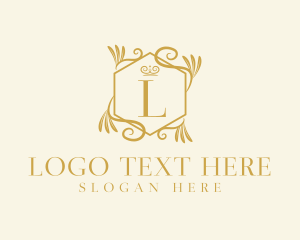 Expensive - Golden Ornate Decor logo design