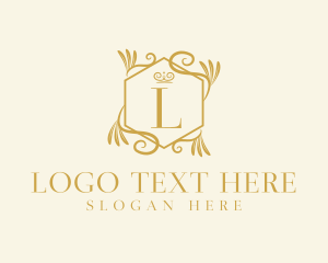 Golden Ornate Decor Logo