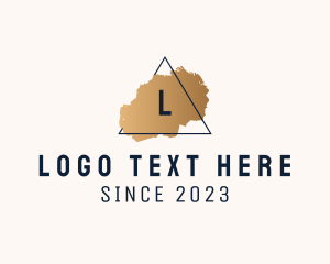 Letter - Triangle Watercolor Cosmetics Boutique logo design