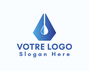 Fountain Pen Droplet Logo