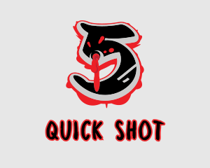 Shot - Splatter Graffiti Number 5 logo design