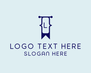 Letter - Code Bracket Bookmark logo design