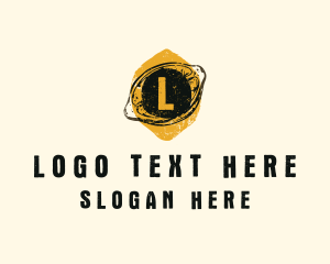 Quencher - Grunge Lemonade Stall logo design