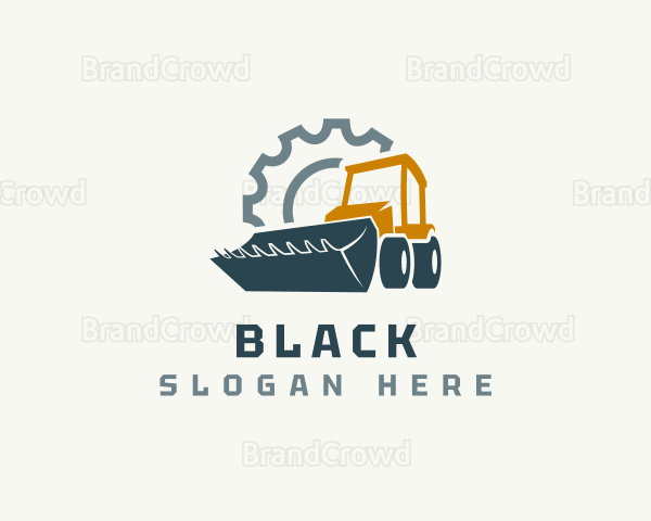 Backhoe Digger Machinery Logo