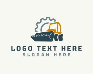 Trencher - Backhoe Digger Machinery logo design