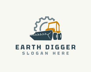 Digger - Backhoe Digger Machinery logo design