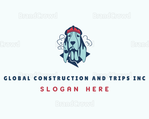 Smoking Pipe Dog Logo