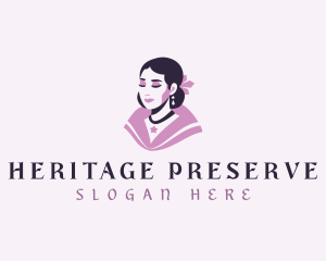 Filipina Woman Beauty logo design