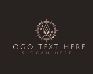 Scent - Candle Light Torch logo design