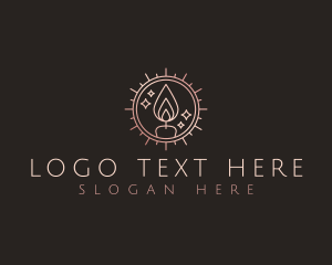 Light - Candle Light Torch logo design