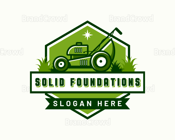 Lawn Mower Yard Logo