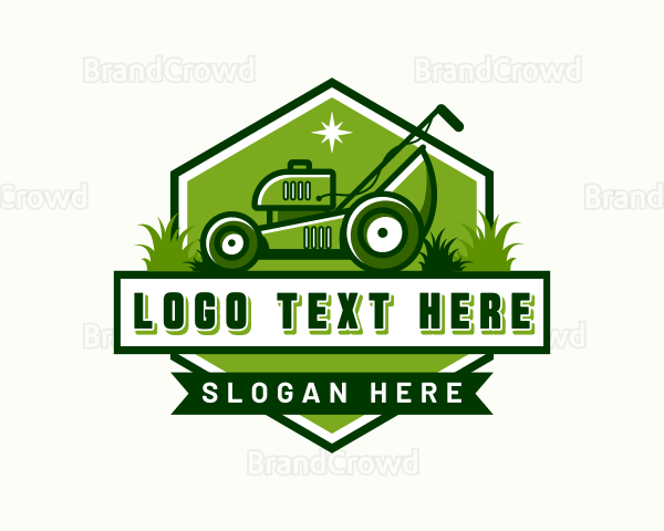Lawn Mower Yard Logo