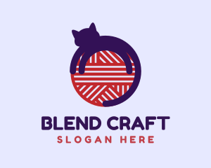 Interweave - Cat Weave Yarn logo design