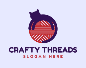 Cat Weave Yarn logo design