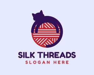 Cat Weave Yarn logo design