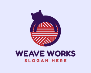 Loom - Cat Weave Yarn logo design
