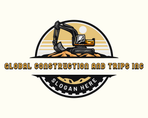 Construction Quarry  Excavator Logo