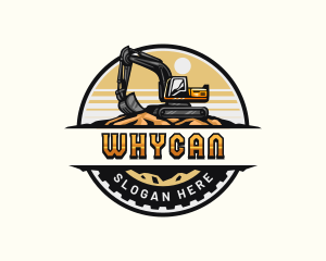 Construction Quarry  Excavator Logo