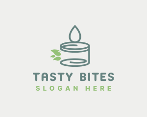 Scented Candle Leaves Logo