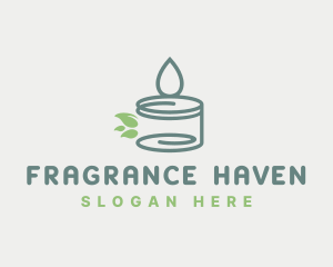 Scent - Scented Candle Leaves logo design