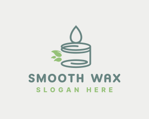 Scented Candle Leaves logo design