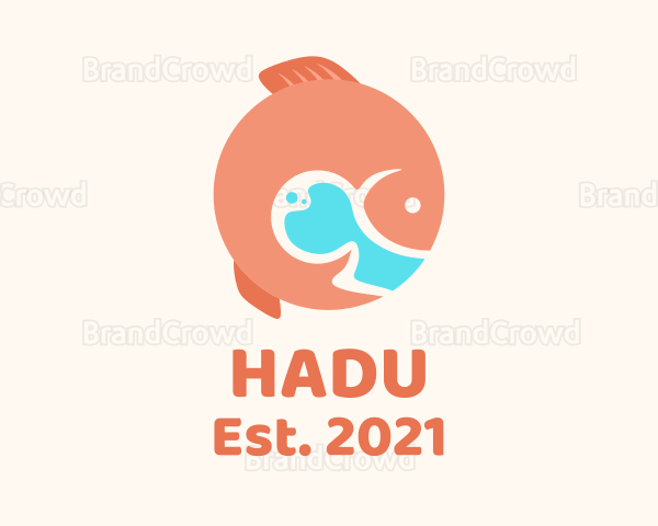 Round Orange Fish Logo