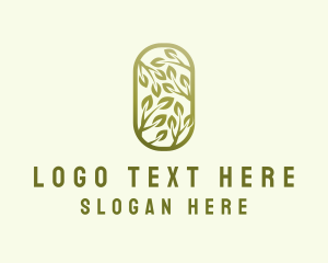 Organic - Natural Green Leaf logo design