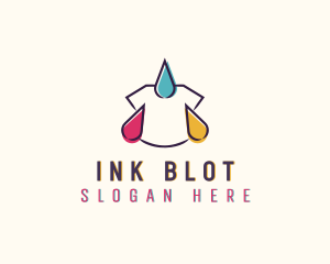 Ink Droplet Shirt Printing logo design