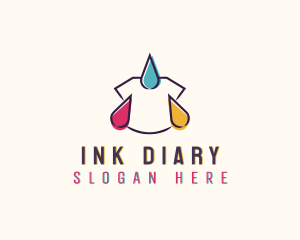 Ink Droplet Shirt Printing logo design