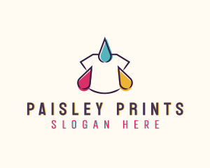 Ink Droplet Shirt Printing logo design