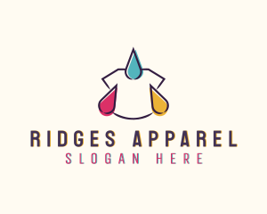 Ink Droplet Shirt Printing logo design