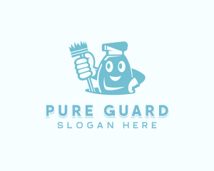 Sanitation Cleaning Disinfection logo design