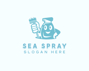 Sanitation Cleaning Disinfection logo design