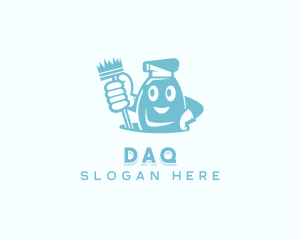 Mascot - Sanitation Cleaning Disinfection logo design