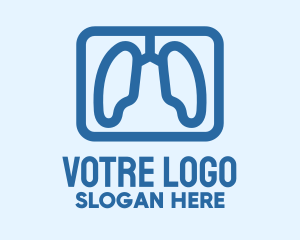 Blue Respiratory Lungs Logo