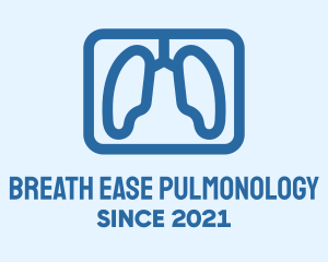 Pulmonology - Blue Respiratory Lungs logo design