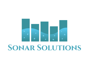 Sonar - Water Music Equalizer logo design