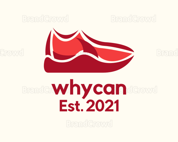 Red Sneaker Footwear Logo