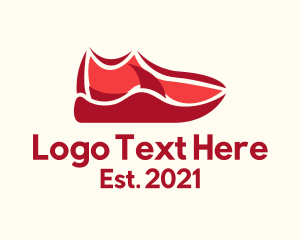 Runner - Red Sneaker Footwear logo design