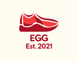 Shoe Cleaning - Red Sneaker Footwear logo design