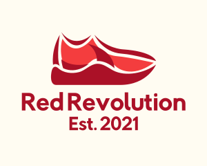 Red Sneaker Footwear logo design