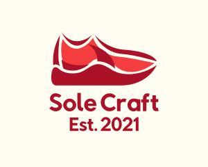 Shoemaker - Red Sneaker Footwear logo design