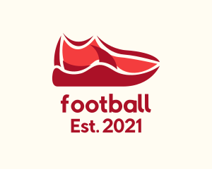 Canvas Shoe - Red Sneaker Footwear logo design
