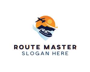 GPS Travel Yacht logo design