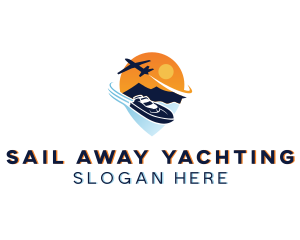 GPS Travel Yacht logo design