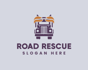 Towing - Truck Vehicle Delivery logo design